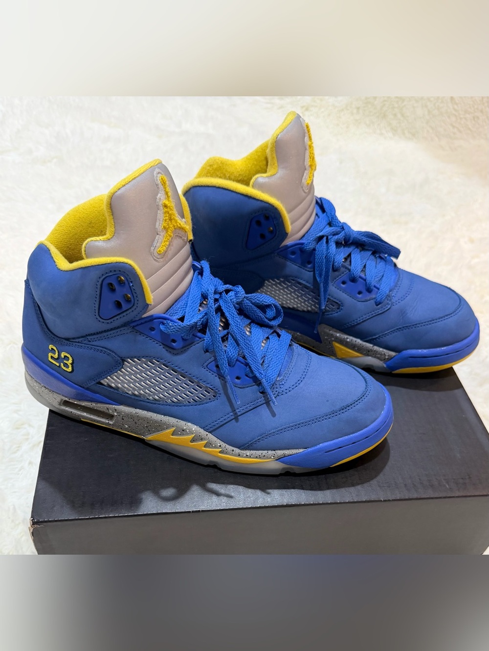 Men’s Air Jordan 5 Retro JSP Laney Varsity Royal - Size 9.5 - CD2720-400 - Picture 9 of 10